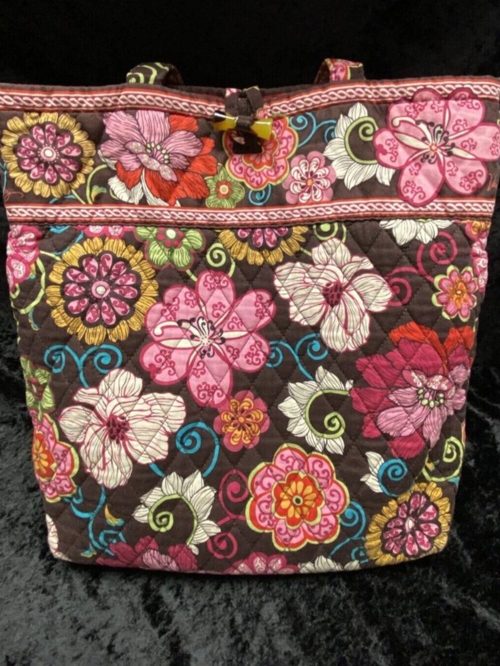 VERA BRADLEY Retired MANDY MOD Floral Quilted Shoulder Bag Purse Cotton